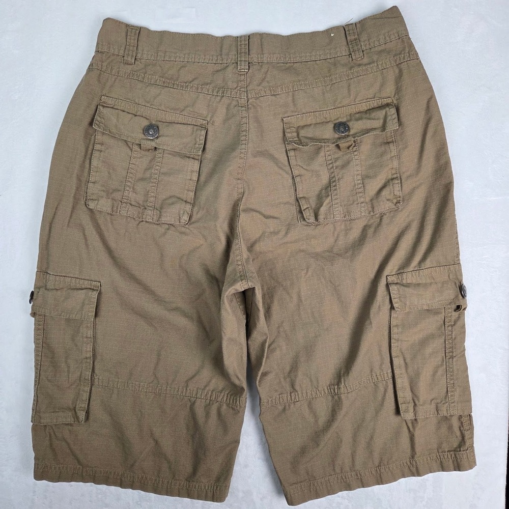 Cargo Shorts Unionbay Mens 36 Brown Canvas Belted Utility Outdoor
